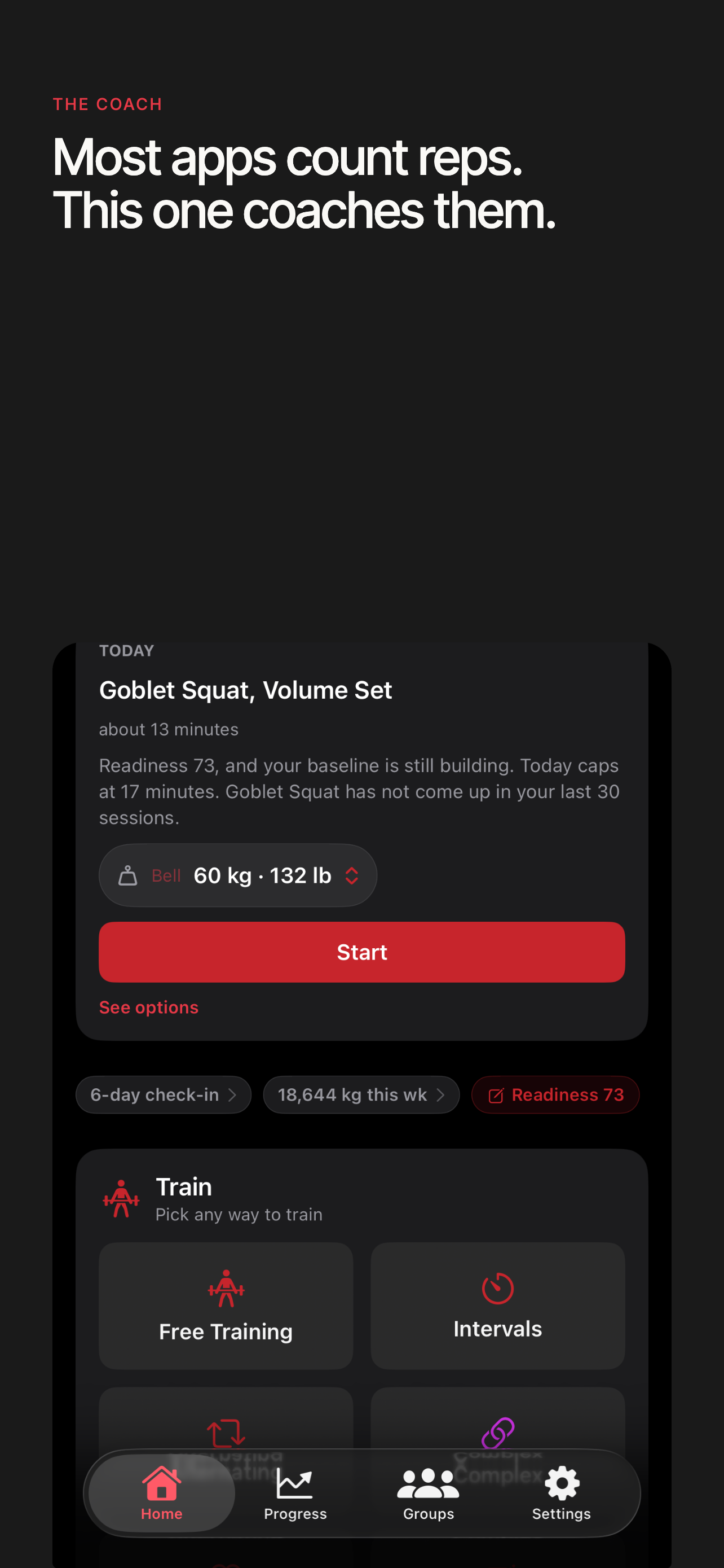 Most apps count reps. This one coaches them.